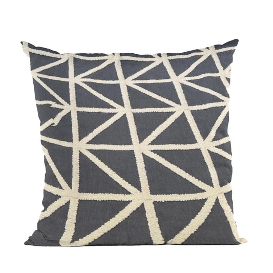 Plutus Black Beige Midnight Luxe Diamonds Luxury Throw Pillow