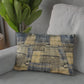 Plutus Green Blue Tranquil Mosaic Plaid Luxury Throw Pillow