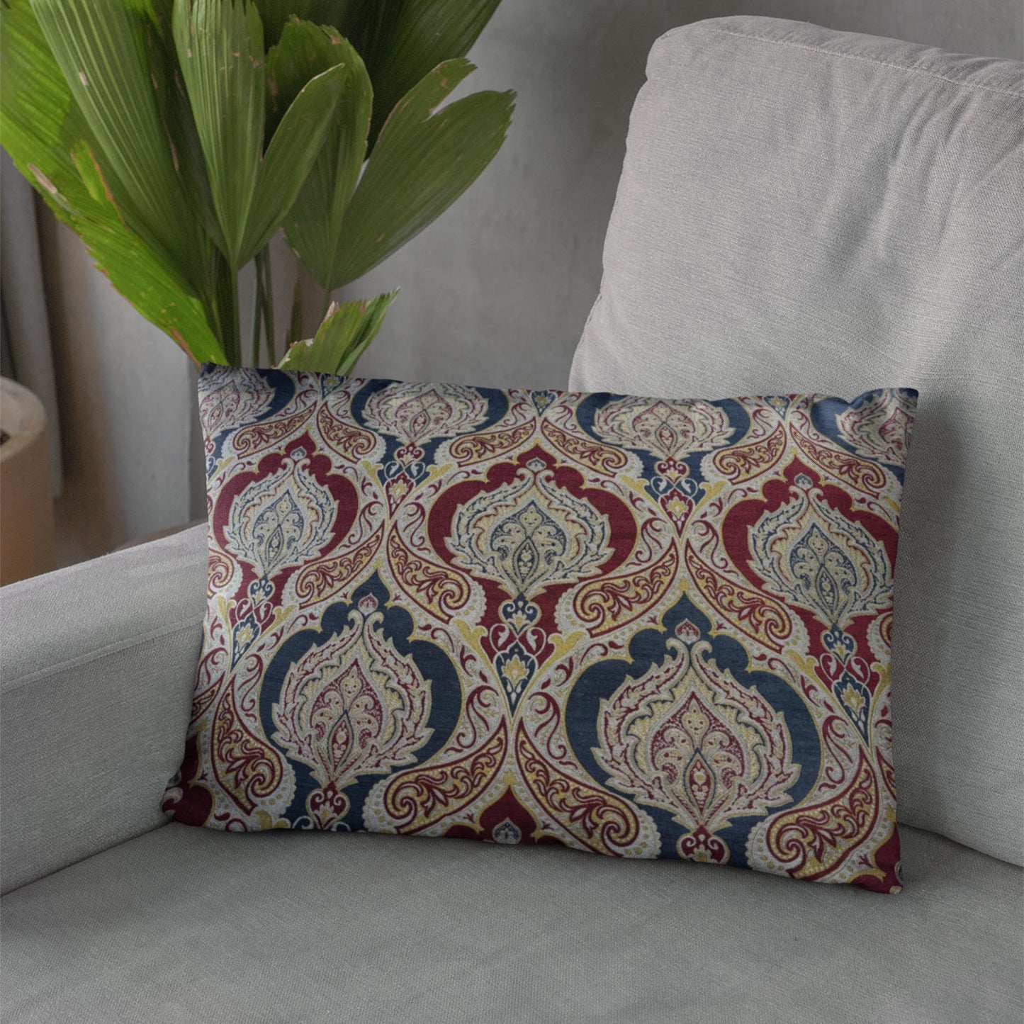 Plutus Multicolor Elegant Essence Paisley Luxury Throw Pillow