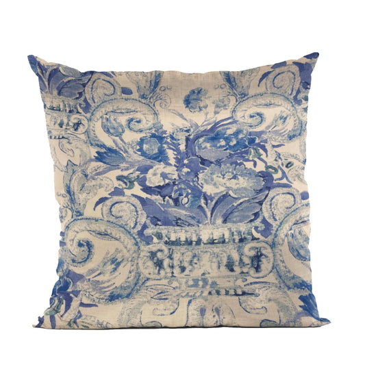 Plutus Blue Beige Ocean Breeze iKat Luxury Throw Pillow