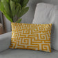 Plutus Orange Beige Mediterranean Charm Greek Key Luxury Throw Pillow