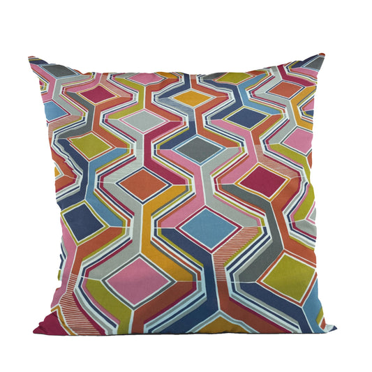 Plutus Multicolor LuxGem Diamonds Luxury Throw Pillow