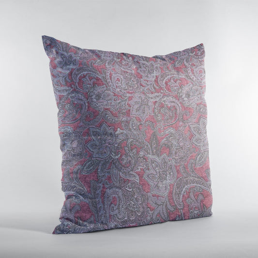 Plutus Purple Lavender Elegance Paisley Luxury Throw Pillow