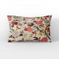 Plutus Red Black White Ruby Garden Floral Luxury Throw Pillow