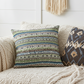 Plutus Green Red Blue Vibrant Horizon Stripe Luxury Throw Pillow