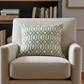 Plutus Green Beige Serene Meadow Imperial Trellis Luxury Throw Pillow