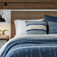 Plutus Blue Beige Tideweave Stripe Luxury Throw Pillow