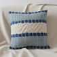 Plutus Blue Beige Tideweave Stripe Luxury Throw Pillow