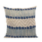 Plutus Blue Beige Tideweave Stripe Luxury Throw Pillow