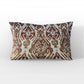 Plutus Red Beige Royal Charm Damask Luxury Throw Pillow