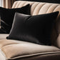 Plutus Black Midnight Luxe Velvet Luxury Throw Pillow