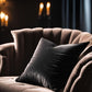 Plutus Black Midnight Luxe Velvet Luxury Throw Pillow