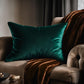 Plutus Emerald Opulence Velvet Luxury Throw Pillow