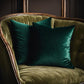 Plutus Emerald Opulence Velvet Luxury Throw Pillow