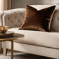 Plutus Chestnut Royale Velvet Luxury Throw Pillow