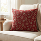 Plutus Persimmon Garden Cherry Blossoms Printed On A Linen Looking Polyester. Luxury Throw Pillow