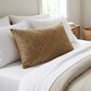 Plutus Burnished Bronze Yarns Shiny Fabric With Twig Pattern Luxury Throw Pillow