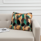Plutus Multi-Color Fancy Feather Animal Faux Fur Luxury Throw Pillow