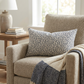Deep Blue Reef Blue, cream Floral Luxury Throw Pillow