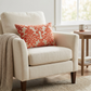 Fire Ridge Orange Floral Luxury Throw Pillow