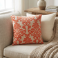 Fire Ridge Orange Floral Luxury Throw Pillow