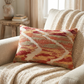 Tangelo Avalanche Orange Ikat Luxury Outdoor/Indoor Throw Pillow