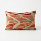 Tangelo Avalanche Orange Ikat Luxury Outdoor/Indoor Throw Pillow
