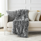 Wolf Faux Fur Grey Luxury Throw
