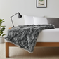 Wolf Faux Fur Grey Luxury Throw