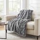 Wolf Faux Fur Grey Luxury Throw