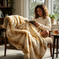 Snow Lynx Natural Color Faux Fur Luxury Throw