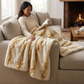 Snow Lynx Natural Color Faux Fur Luxury Throw