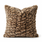 Plutus Brown, Beige Jungle Cat Animal Faux Fur Luxury Throw Pillow