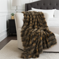 Porcupine Mocha Faux Fur Luxury Throw
