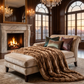 Frost Mink Light Brown Faux Fur Luxury Throw