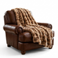 Frost Mink Light Brown Faux Fur Luxury Throw