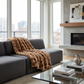 Frost Mink Light Brown Faux Fur Luxury Throw