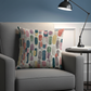 Plutus Gilded Petal Geometric Multicolor Velvet Luxury Throw Pillow