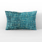 Plutus Luxe Aurora Textured Teal Gold Velvet Luxury Throw Pillow