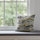 Plutus Velvet Crest Black, Gray, Citrine Handmade Luxury Pillow