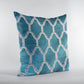 Plutus Teal Royal Arches Geometric Luxury Throw Pillow