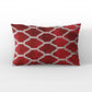 Plutus Red Royal Arches Geometric Luxury Throw Pillow