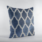 Plutus Navy Royal Arches Geometric Luxury Throw Pillow