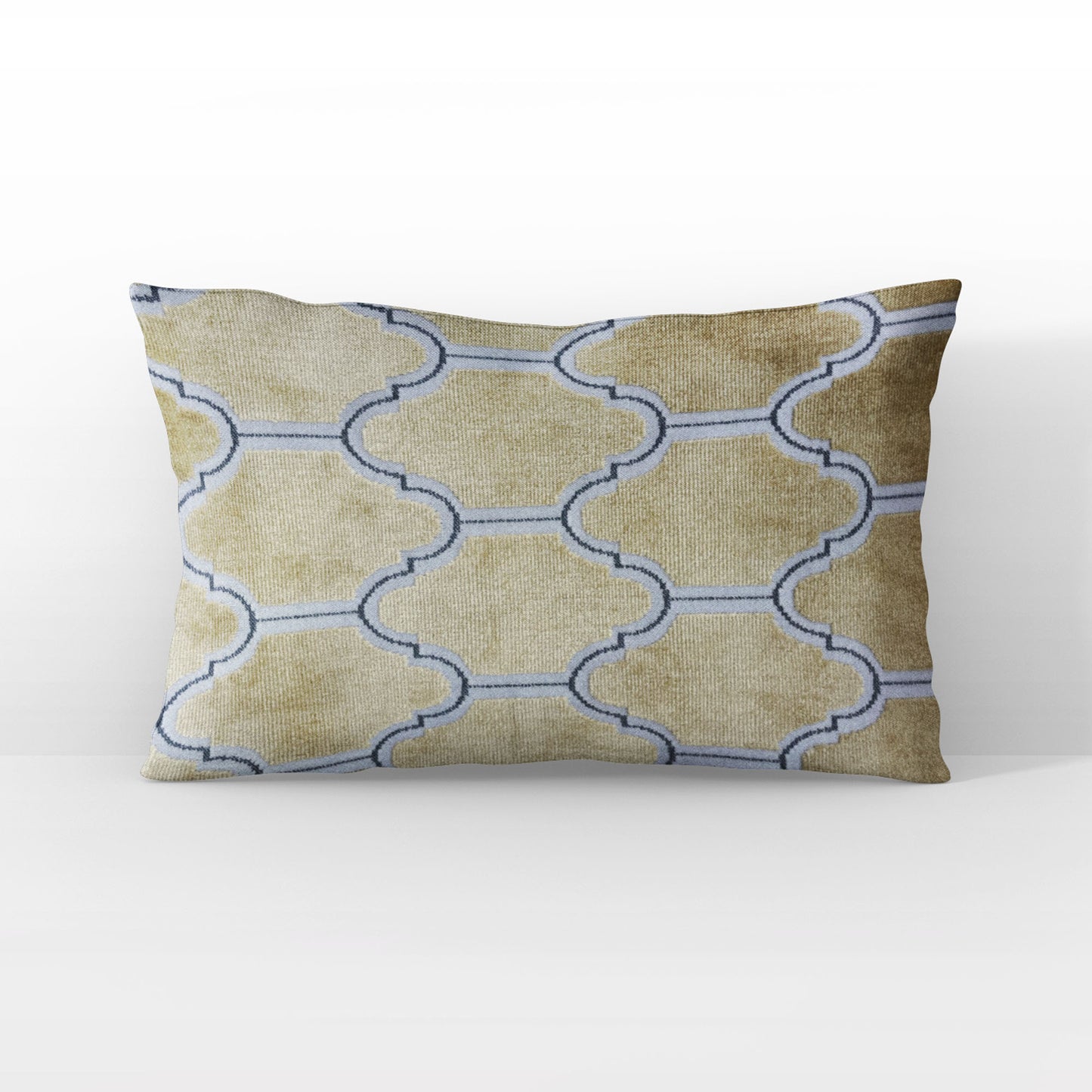 Plutus Gold Royal Arches Geometric Luxury Throw Pillow