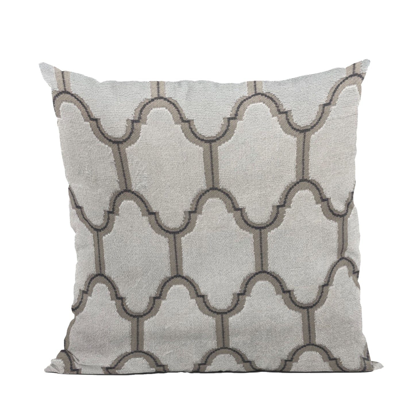 Plutus Ivory Royal Arches Geometric Luxury Throw Pillow