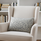 Plutus Grey Silver Whispering Vines Floral Luxury Throw Pillow