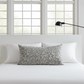 Plutus Grey Silver Whispering Vines Floral Luxury Throw Pillow