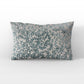 Plutus Teal Whispering Vines Floral Luxury Throw Pillow