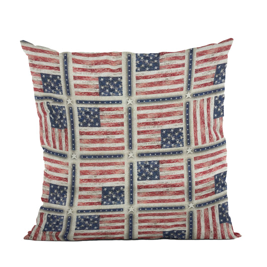 Plutus Patriotic Elegance Luxury American Flag Pillow