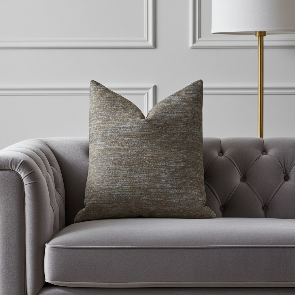 Bella Isabella Brown and Beige Luxury Throw Pillow